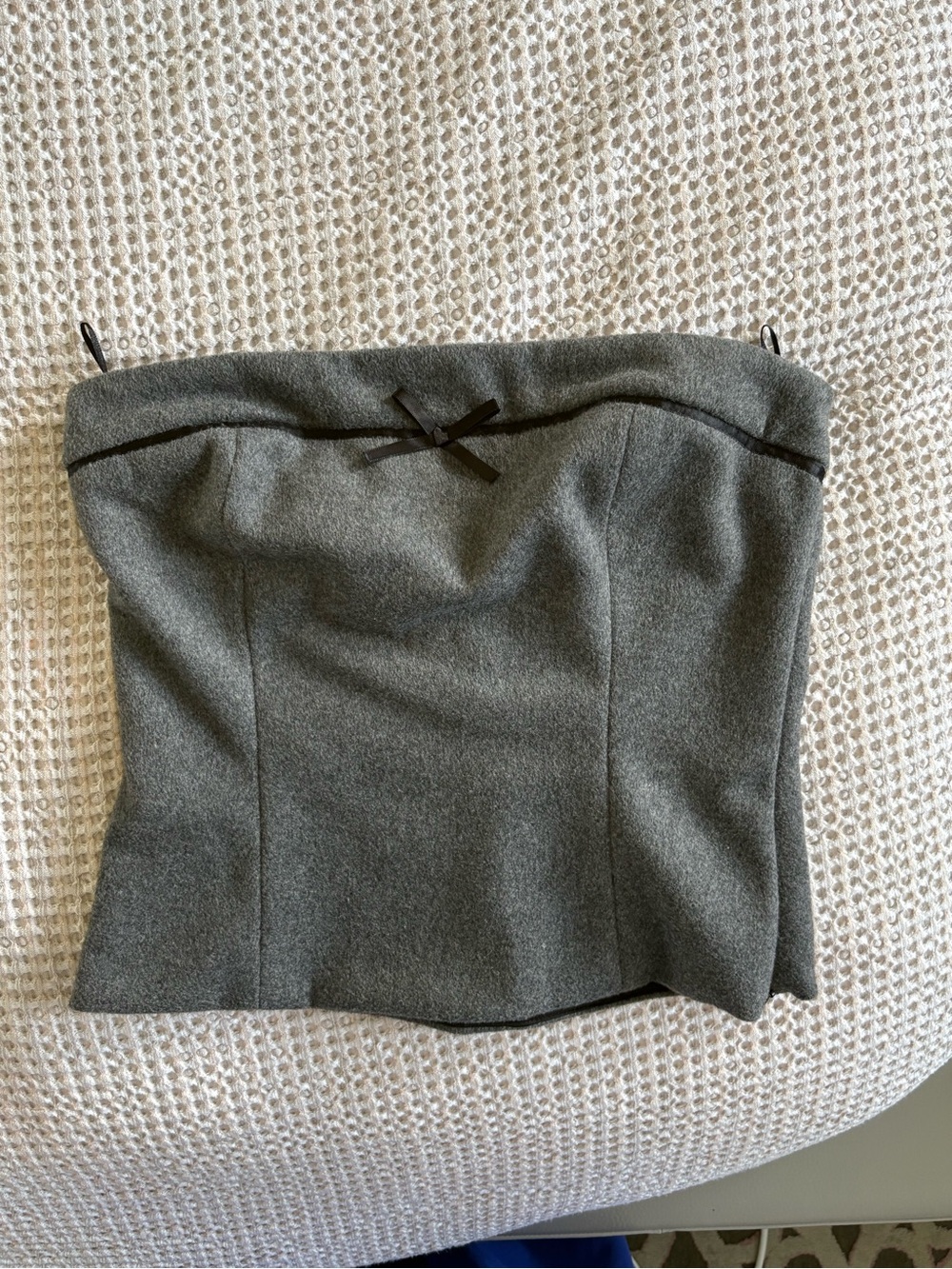 Zara Strapless Gray Top